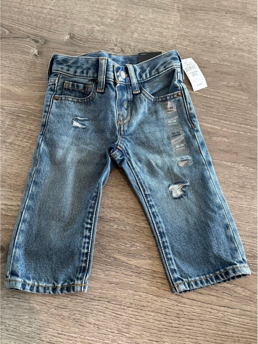NWT Baby Gap Distressed Blue Jeans 12-18 months